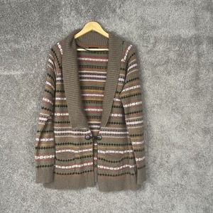 Tommy Hilfiger Sweater Womens XL Multicolor Long Sleeve Cardigan Toggle